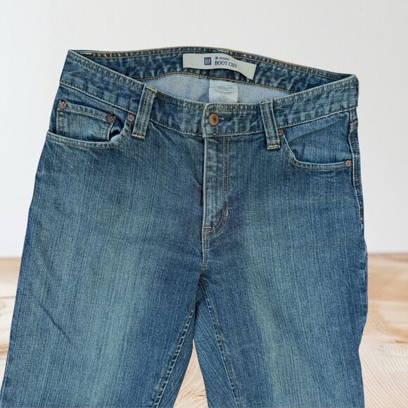 Gap Original Bootcut Jeans Sz 6L Long Womens Mid Rise Medium to Darkish Wash - Picture 2 of 6